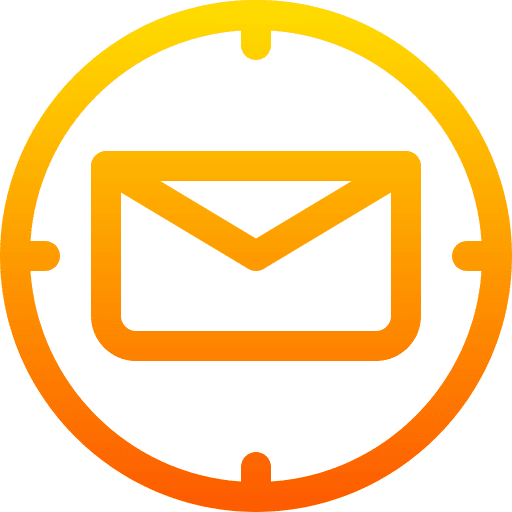 Target reticle envelope marketing icon Target reticle envelope marketing icon