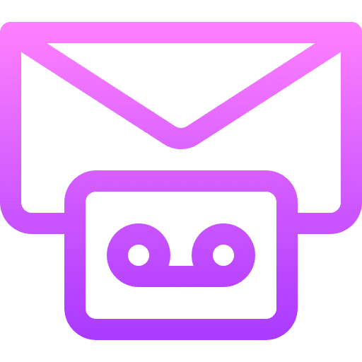 Voice mail communications mail interface icon Voice mail communications mail interface icon