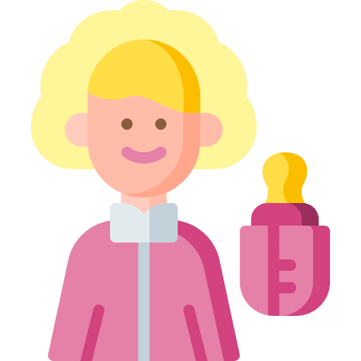 Nanny profession job woman icon Nanny profession job woman icon