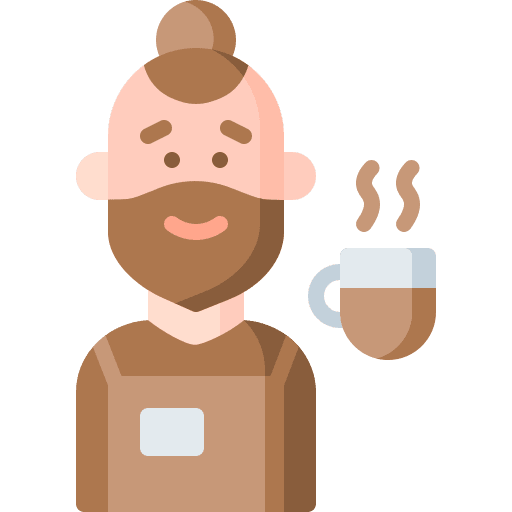 Barista job avatar man icon Barista job avatar man icon