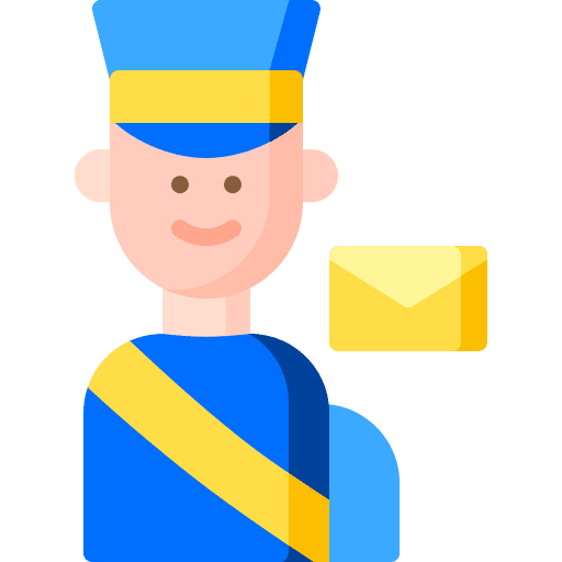 Postman avatar profession job icon Postman avatar profession job icon