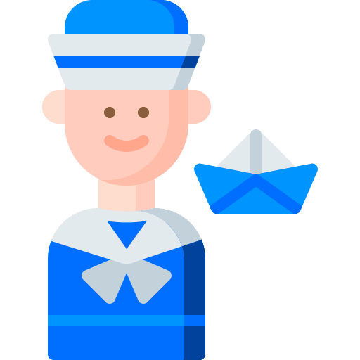Sailor man avatar professions and jobs icon Sailor man avatar professions and jobs icon