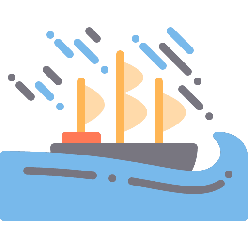 Storm transportation vessel weather icon Storm transportation vessel weather icon