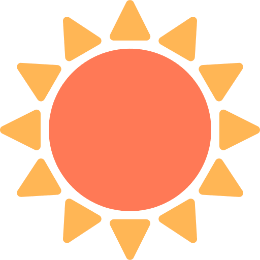 Sun weather light sun energy icon