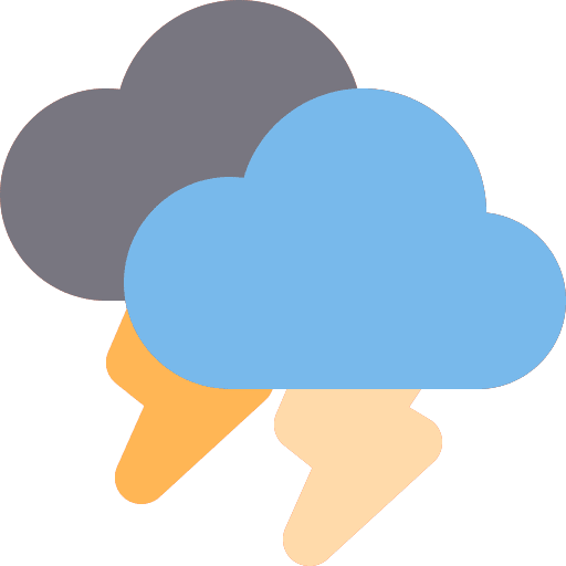 Thunderbolt thunder bolt clouds icon