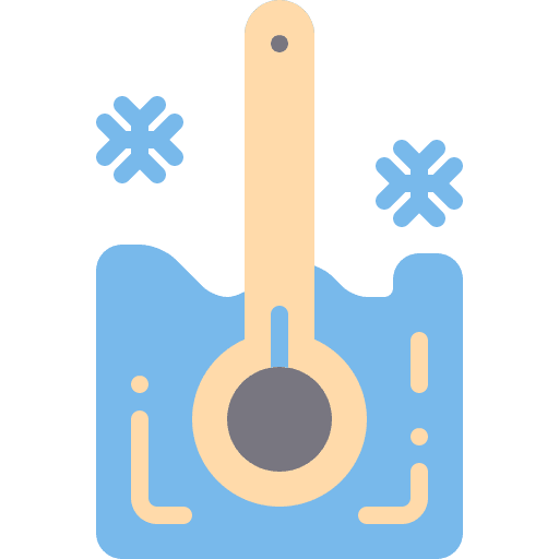 Freeze forecast weather thermometer icon Freeze forecast weather thermometer icon