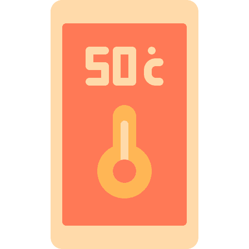 Thermometer mobile application hot thermometer icon Thermometer mobile application hot thermometer icon