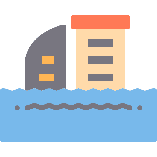 Flooding flood climate change water icon Flooding flood climate change water icon