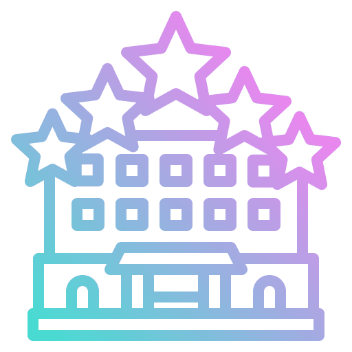 Hotel architecture and city stars review icon Hotel architecture and city stars review icon