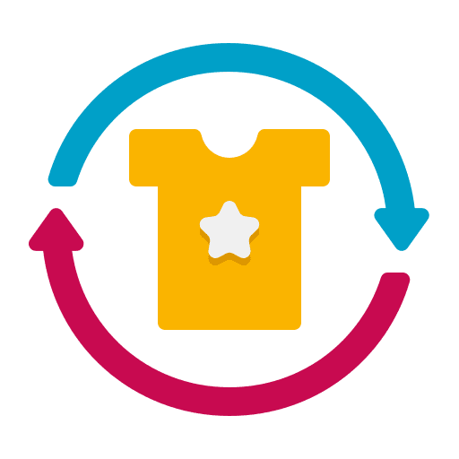 Second hand clothing clothes reuse icon