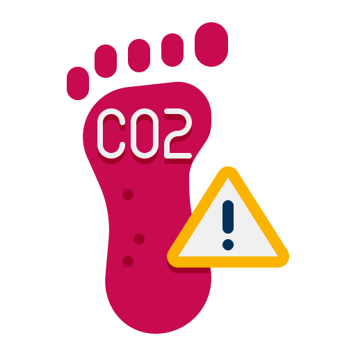 Carbon footprint ecology sustainable ecology and environment icon