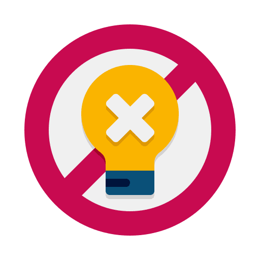 Incandescent light forbidden sign sustainability ecology and environment icon