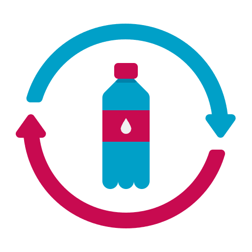 Refilling refilling water bottle ecology and environment icon