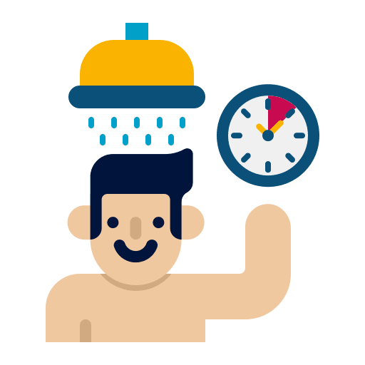 Showering eco living furniture and household icon