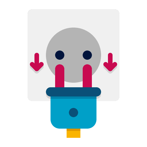 Unplugged sustainable eco saving icon