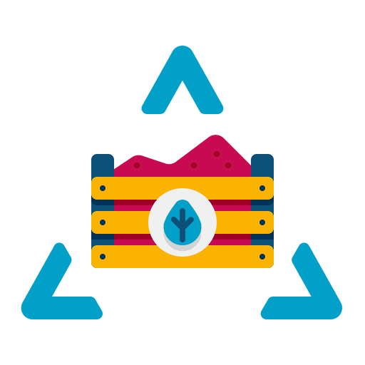 Composting trash bin composting ecology and environment icon