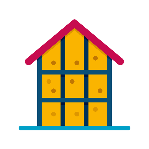 Insulating home sustainable protection icon