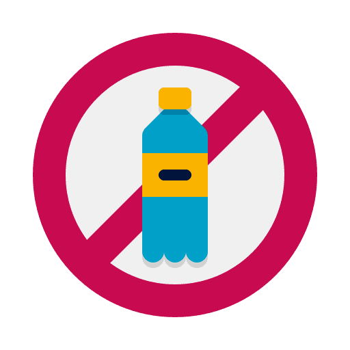 No plastic pollution recycle no plastic bags icon