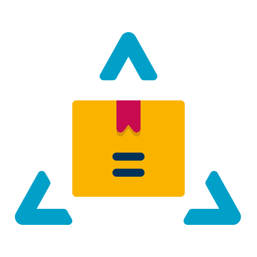 Recyclable recycled packaging ecology icon