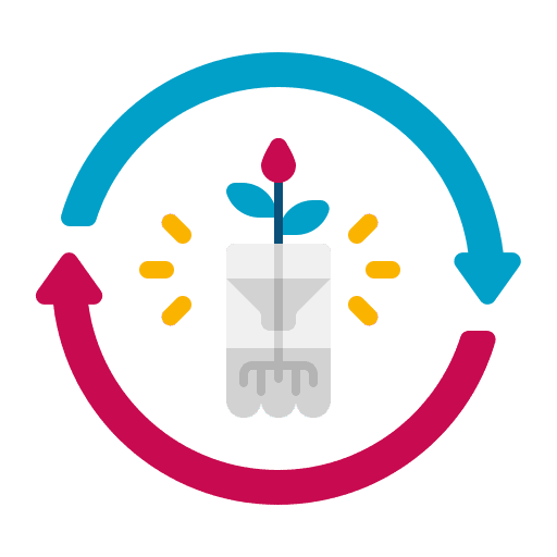 Repurpose sustainability ecologism ecology and environment icon