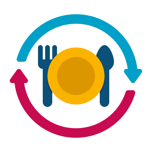 Reusable plate reuse living icon