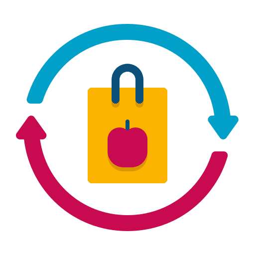 Reuse grocery recycling reusable icon