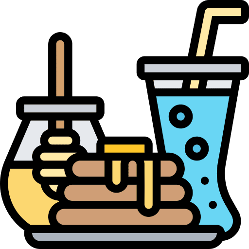 Pancake honey food bakery icon
