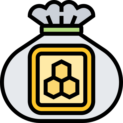 Beeswax farming and gardening bee organic icon Beeswax farming and gardening bee organic icon