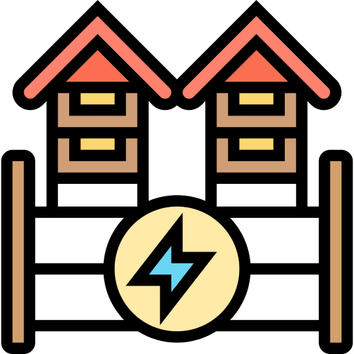 Electric fence boundary limits security icon Electric fence boundary limits security icon