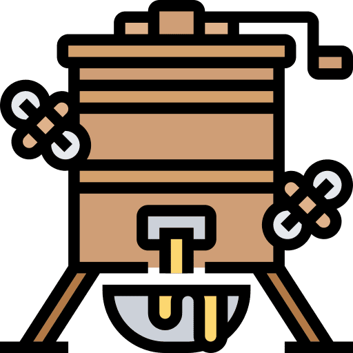 Honey bees farming and gardening organic icon Honey bees farming and gardening organic icon