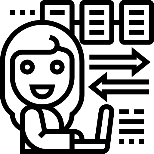 Data exchange file sharing document data exchange icon