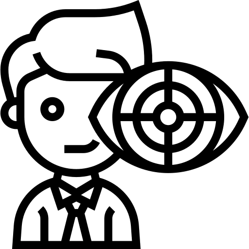 Exploring user vision businessman icon