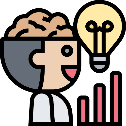 Thinker mind business and finance creativity icon