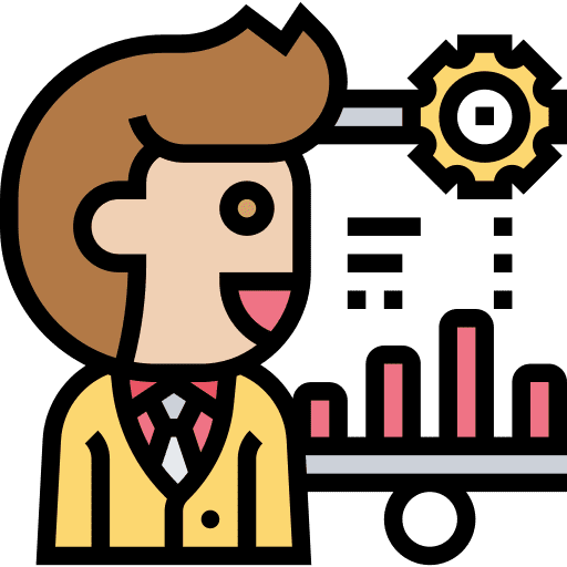 Business evaluation man business icon Business evaluation man business icon