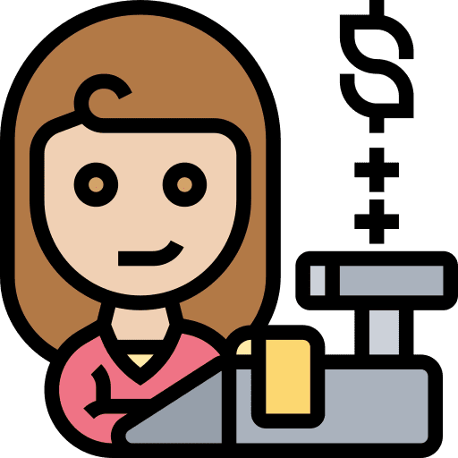 Cashier payment dollar commerce icon Cashier payment dollar commerce icon