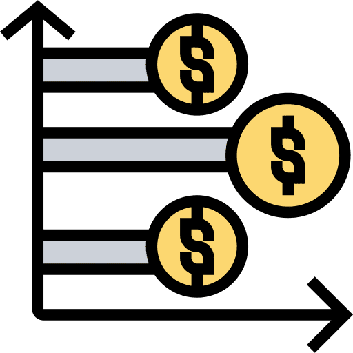 Chart dollar report financial icon Chart dollar report financial icon