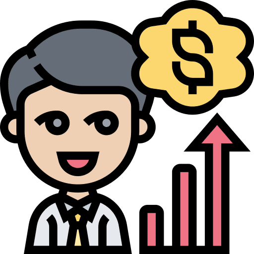 Forecast rise business and finance business impact icon Forecast rise business and finance business impact icon