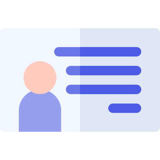 Driving license user document identity card icon Driving license user document identity card icon