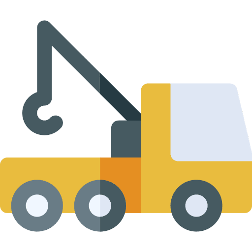 Tow truck car breakdown transportation service icon