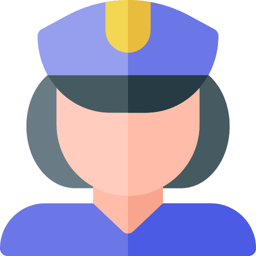 Police professions and jobs security guard icon Police professions and jobs security guard icon