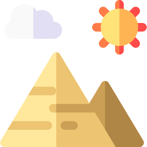 Pyramid landmark pyramids cultures icon