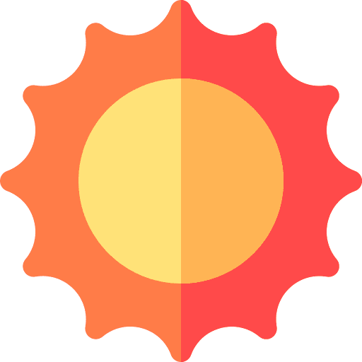 Sun warm summer nature icon