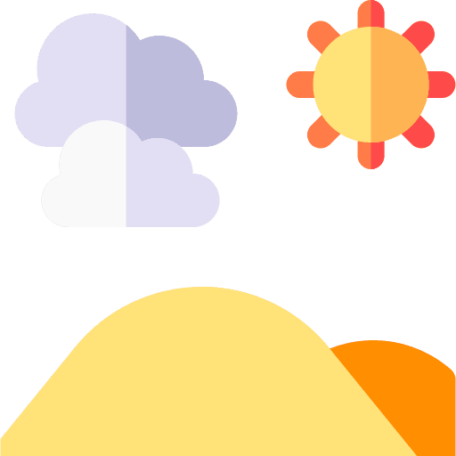 Desert scenery dune hot icon Desert scenery dune hot icon