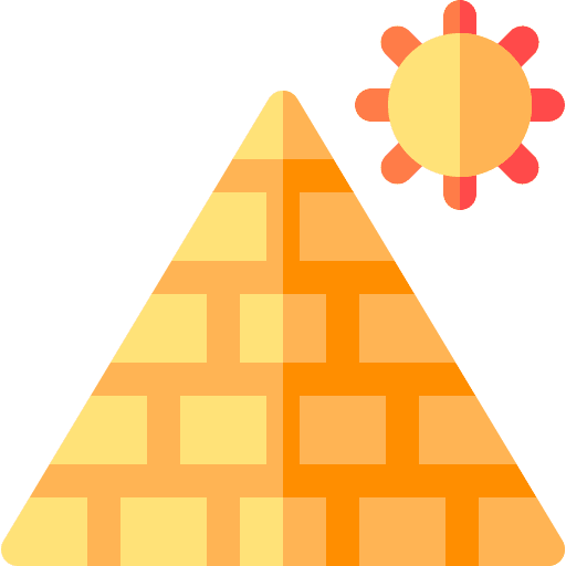 Pyramid cultures nature architecture and city icon Pyramid cultures nature architecture and city icon