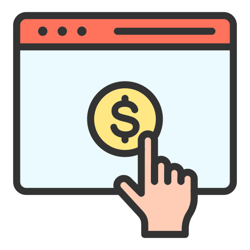 Cost per click cpc internet dollar icon Cost per click cpc internet dollar icon
