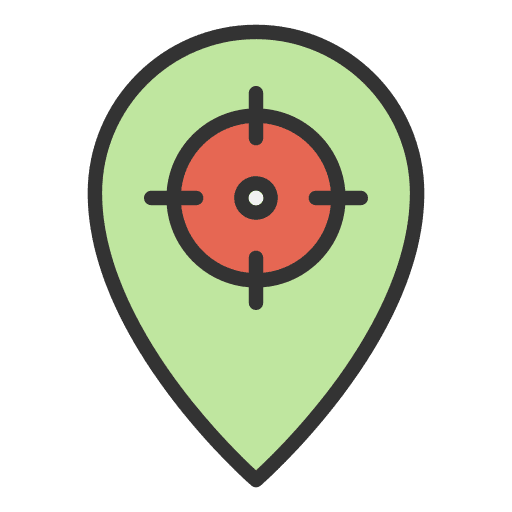 Location compass target direction icon Location compass target direction icon