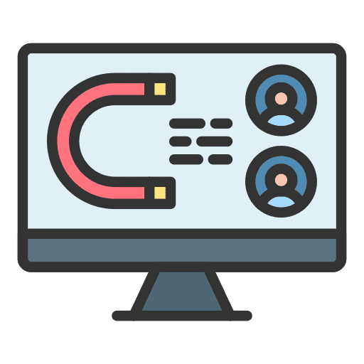User engagement candidates attract magnet icon User engagement candidates attract magnet icon