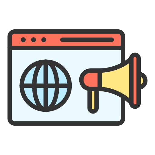 Promotion web browser website marketing icon Promotion web browser website marketing icon