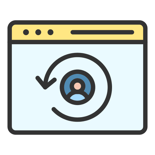 Returning visitor audience web marketing icon Returning visitor audience web marketing icon