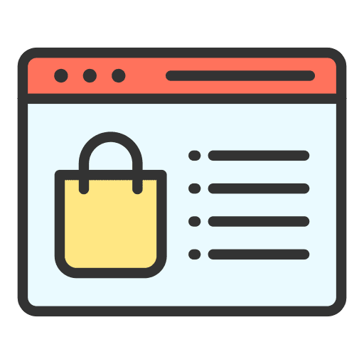 Ecommerce marketing screen online shopping icon Ecommerce marketing screen online shopping icon